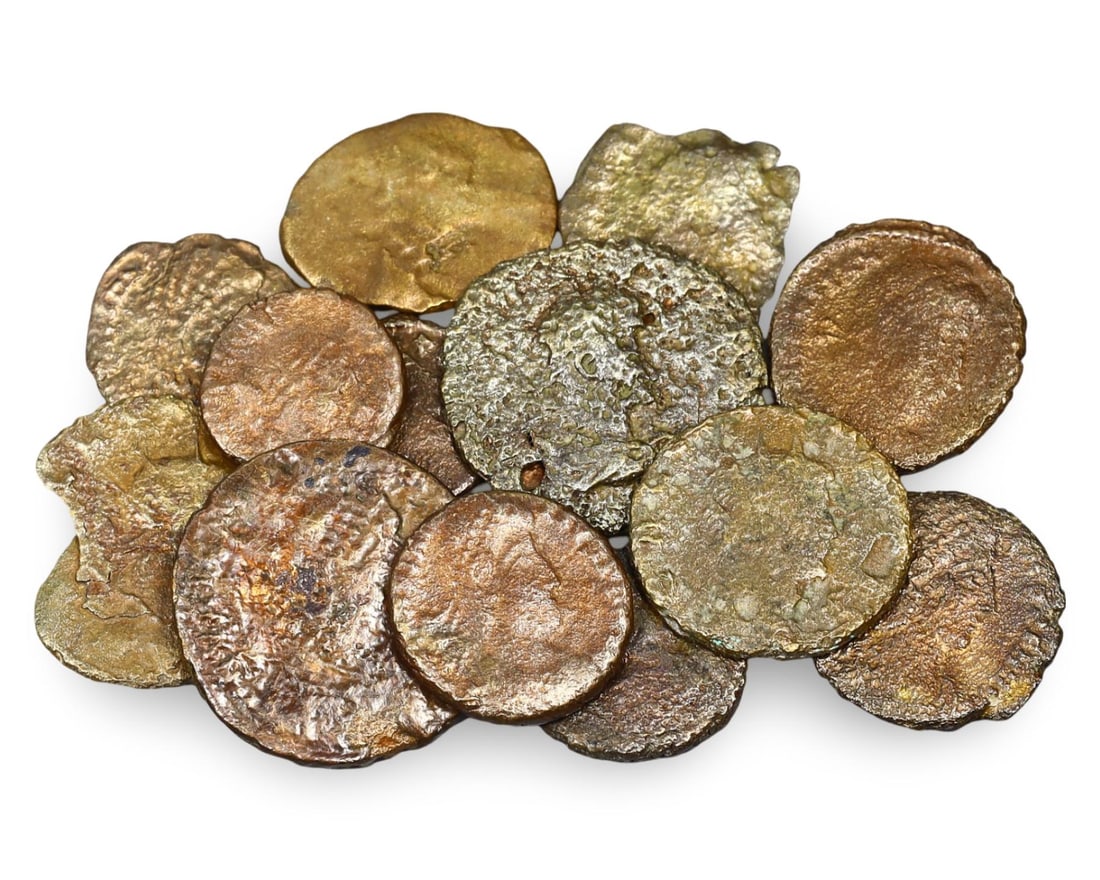 Ancient Roman Bronze Coins Lot Roman Empire Currency Artifacts (13mm-21mm) (1 of 1)