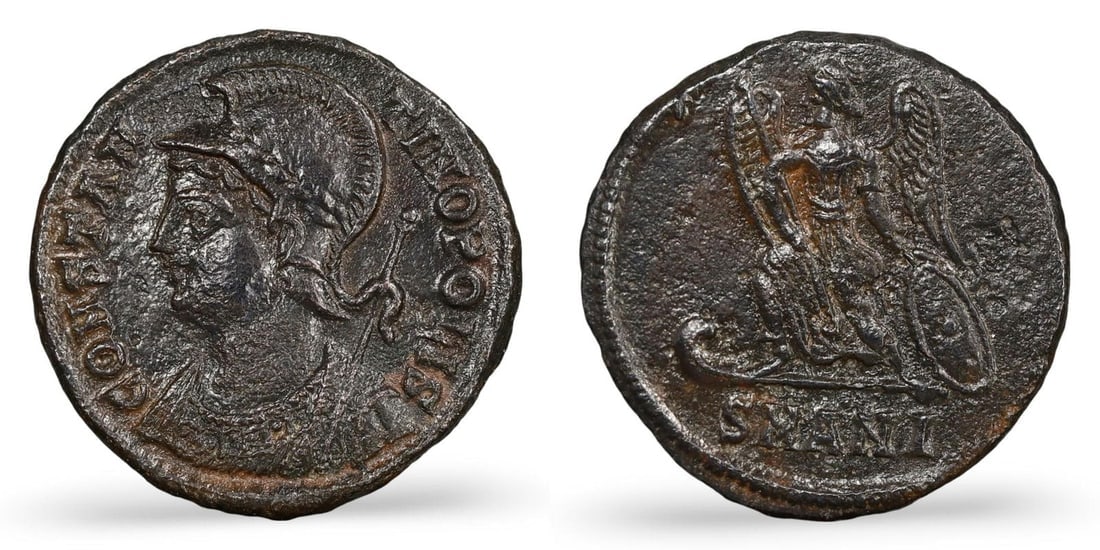 Premium Ancient Roman Emperor's Portrait and Mythological Scene Bronze Coin, (17mm, 2.72g): Our highly anticipated Antique Auction, "Treasures of the Ancient and Medieval World," offering an unparalleled opportunity for collectors and history enthusiasts to acquire rare Ancient Artifacts for