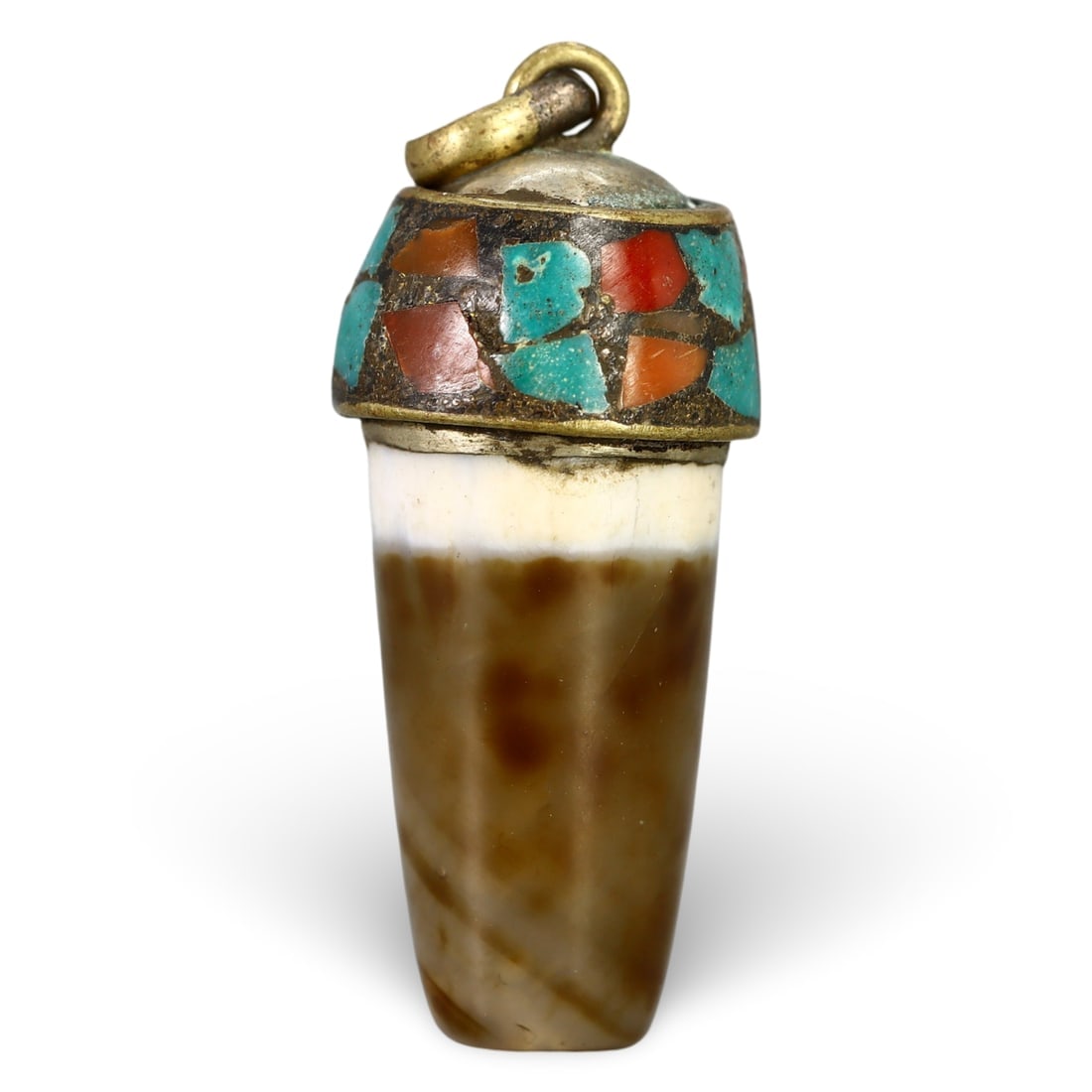 Post Medieval Sino-Tibetan Agate Dzi Bead Pendant, 16th-19th Century: Our highly anticipated Antique Auction, "Treasures of the Ancient and Medieval World," offering an unparalleled opportunity for collectors and history enthusiasts to acquire rare Ancient Artifacts for