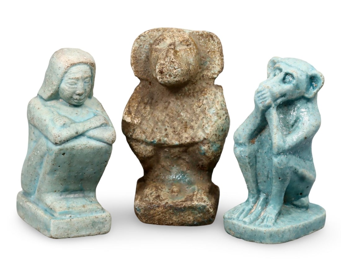 Set of Four Egyptian Faience Figures, Post-Medieval, Grand Tour Era (1 of 1)