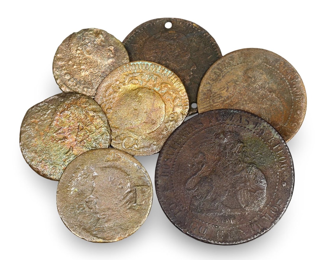 17th Century Spanish Doubloon Coins Ancient Maritime Shipwreck (13mm-25mm) (1 of 1)