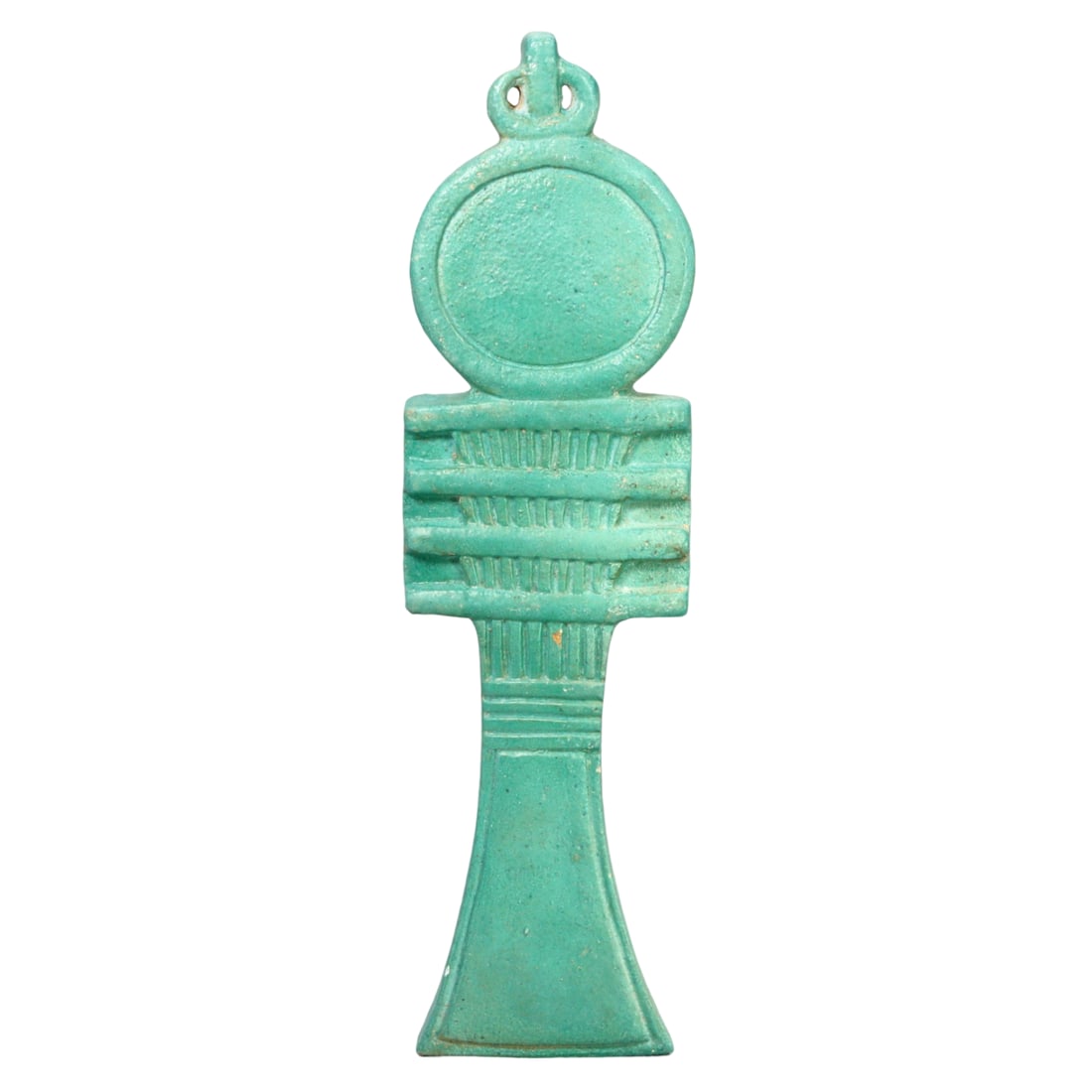Ancient Egyptian Style Faience Sistrum Amulet (1 of 2)