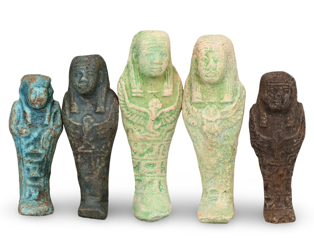 Collection of Five Egyptian Ushabti Figures, Post-Medieval, Grand Tour Era (1 of 1)