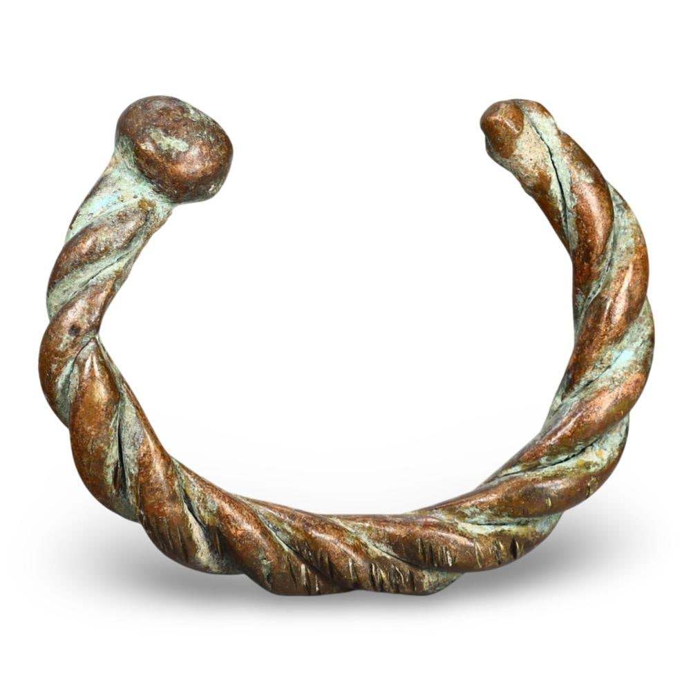 Pre-Columbian Trade Currency African Manilla Bracelet Solid Bronze West African Artifact (1 of 3)