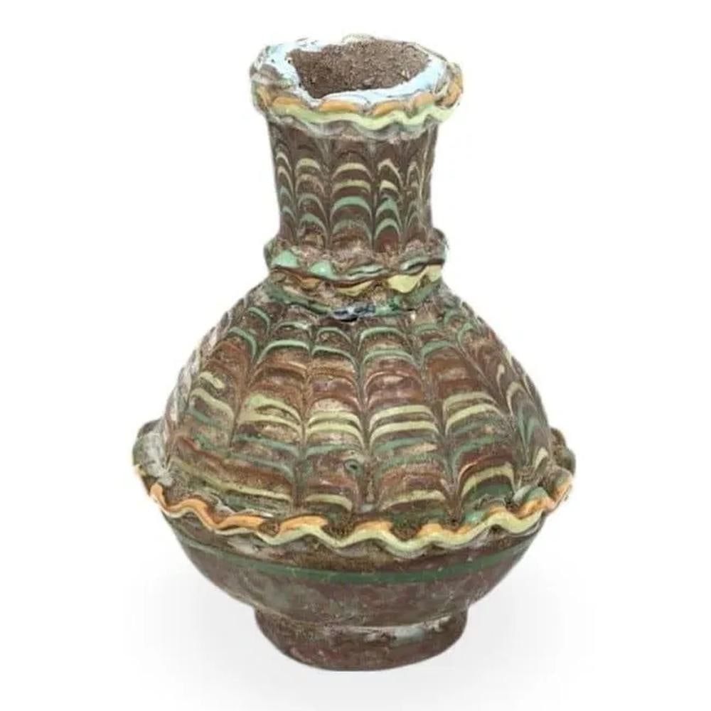 Ancient Medieval Islamic Ghaznavid Dragged Trails Mosaic Glass Flask, 10th-13th Century CE: Our highly anticipated Antique Auction, "Treasures of the Ancient and Medieval World," offering an unparalleled opportunity for collectors and history enthusiasts to acquire rare Ancient Artifacts for