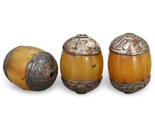 Antique Sino-Tibetan Capped Amber Copal Beads: Our highly anticipated Antique Auction, "Treasures of the Ancient and Medieval World," offering an unparalleled opportunity for collectors and history enthusiasts to acquire rare Ancient Artifacts for