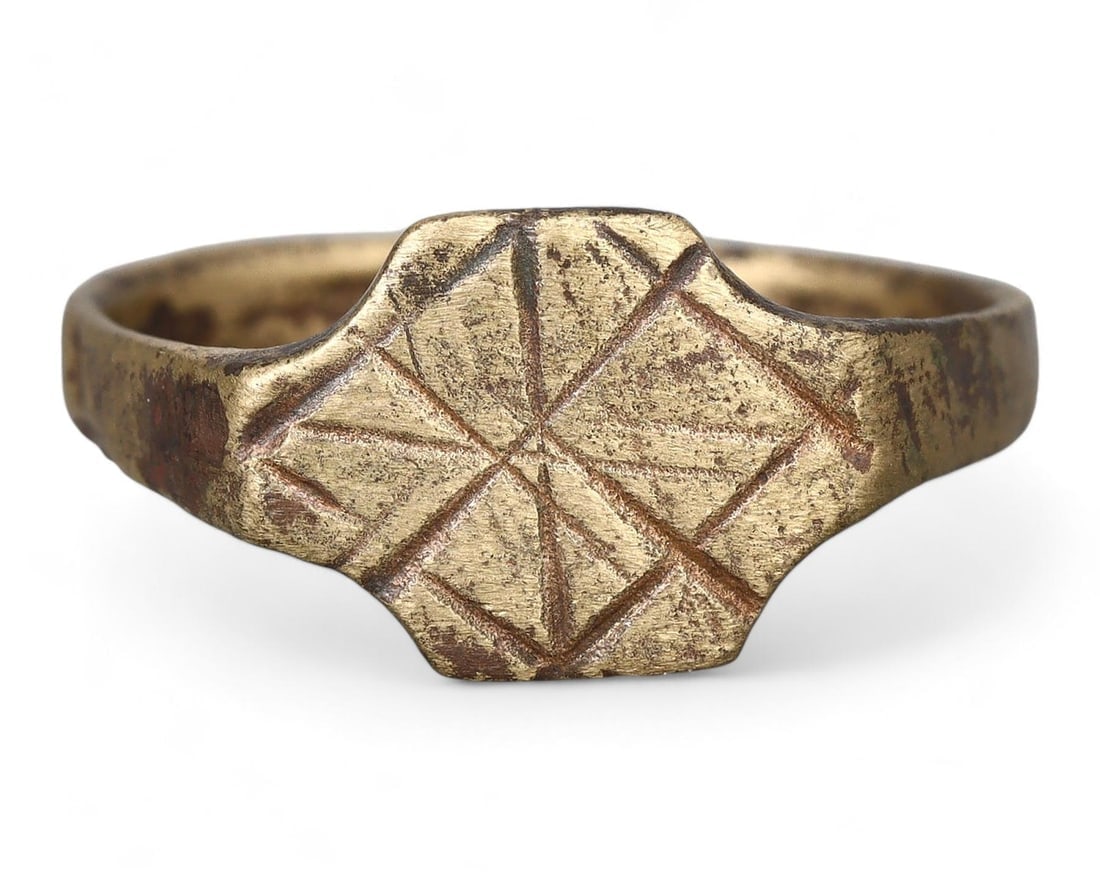 Authentic Norse Warrior's Bracelet Expertly Cleaned Viking Bronze Ring, US 9 (1 of 2)