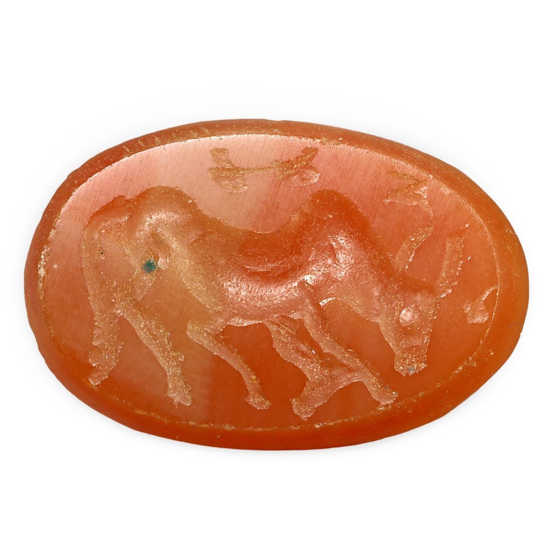 Ancient Roman Empire Carved Carnelian Intaglio with Animal Motif: Our highly anticipated Antique Auction, "Treasures of the Ancient and Medieval World," offering an unparalleled opportunity for collectors and history enthusiasts to acquire rare Ancient Artifacts for