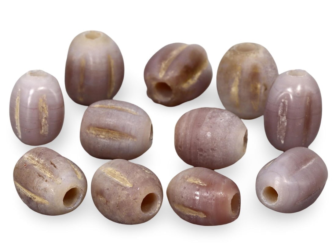Antique Sino-Mongolian Ribbed Glass Beads: Our highly anticipated Antique Auction, "Treasures of the Ancient and Medieval World," offering an unparalleled opportunity for collectors and history enthusiasts to acquire rare Ancient Artifacts for