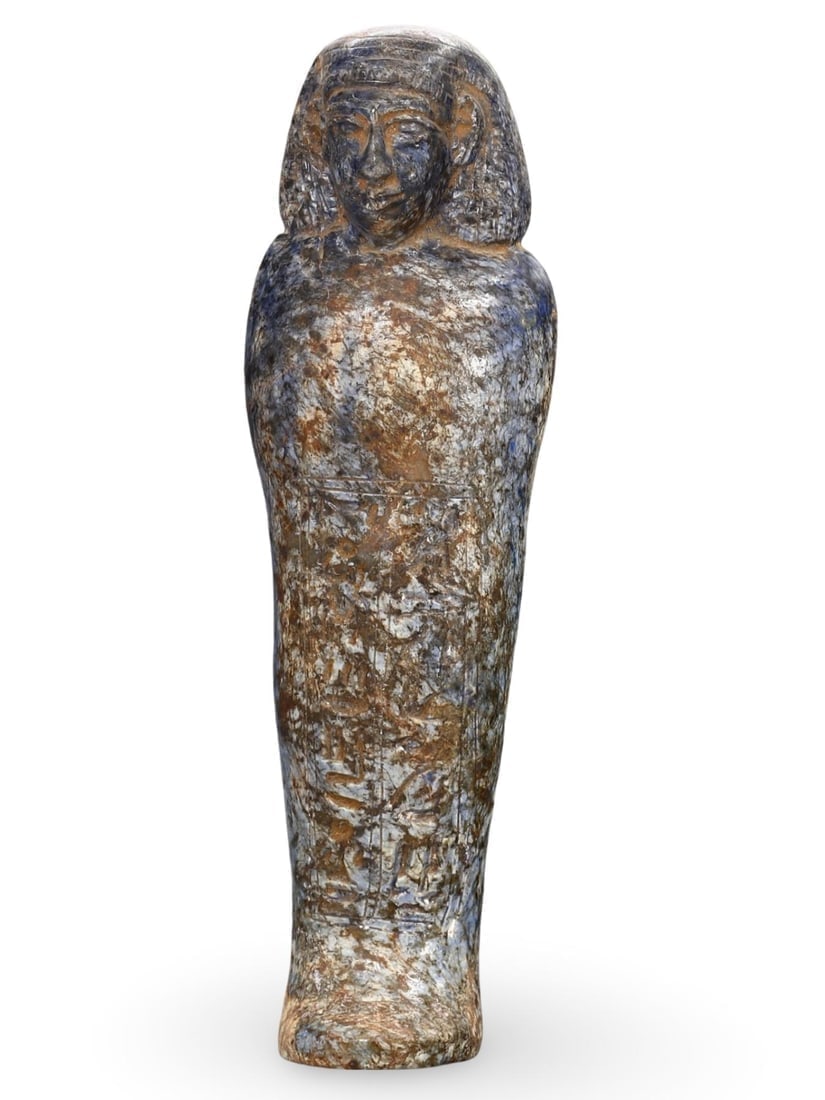 9.5x7.5 inches Post-Medieval Egyptian Grand Tour Ushabti Figurine with Detailed Hieroglyphic: Our highly anticipated Antique Auction, "Treasures of the Ancient and Medieval World," offering an unparalleled opportunity for collectors and history enthusiasts to acquire rare Ancient Artifacts for