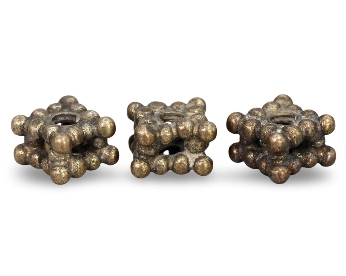 Medieval Eastern European Origin Viking Period Hacksilver Beads with Geometric Pseudo-Granulation: Our highly anticipated Antique Auction, "Treasures of the Ancient and Medieval World," offering an unparalleled opportunity for collectors and history enthusiasts to acquire rare Ancient Artifacts for
