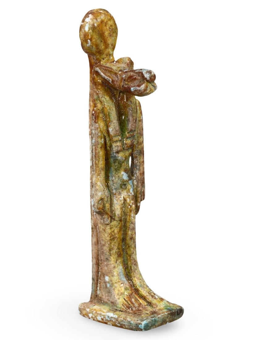 Ancient Egyptian Faience Amulet of a Standing Figure (1 of 2)