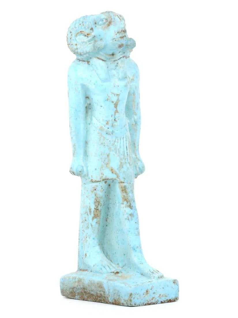Antique Egyptian Faience Amulet of Amun-Ra (1 of 4)