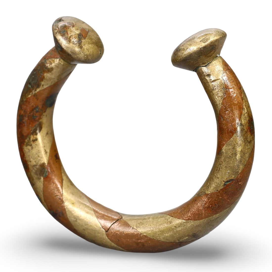 Pre-Columbian Bronze African Manilla Antique West African Currency Bracelet (1 of 3)