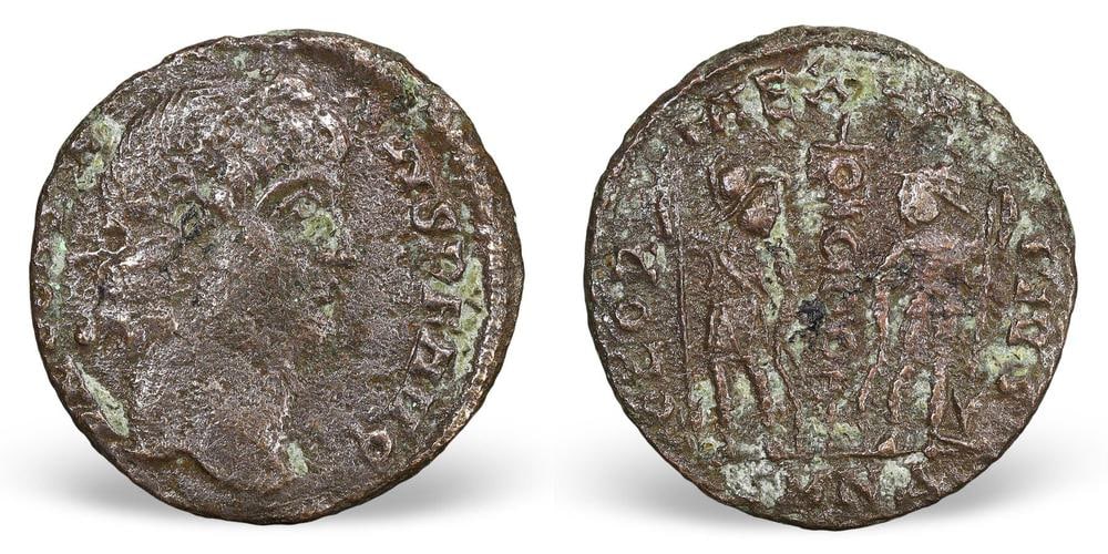 Bronze Coin of the Roman Empire Featuring Emperor’s Bust (1 of 3)