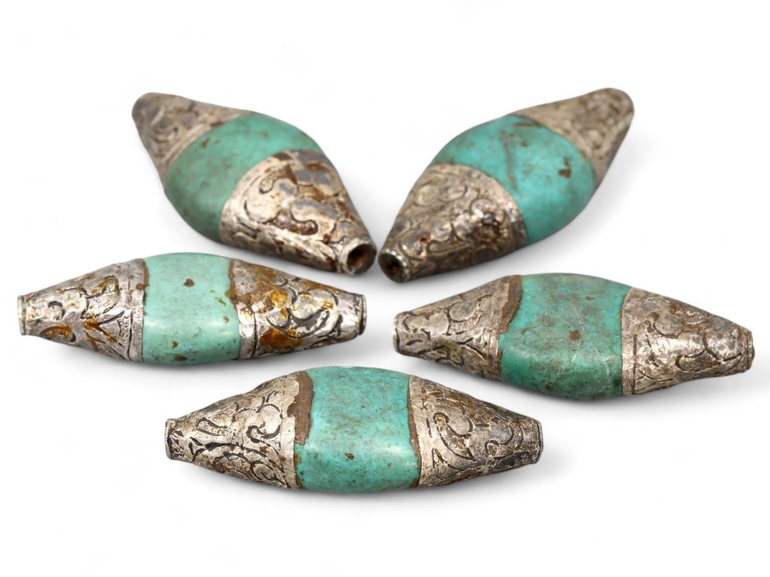 Exquisite Tribal Himalayan Antique Sino-Tibetan Capped Stone Relics of Sacred Beads: **Dimension information at the bottom section after Condition** Our highly anticipated Antique Auction, "Treasures of the Ancient and Medieval World," offering an unparalleled opportunity for collecto