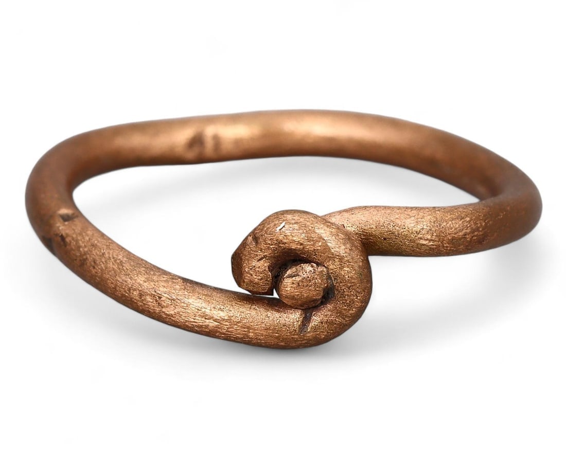 Authentic Norse Warrior's Bracelet Expertly Cleaned Viking Bronze Ring, US 6 (1 of 2)