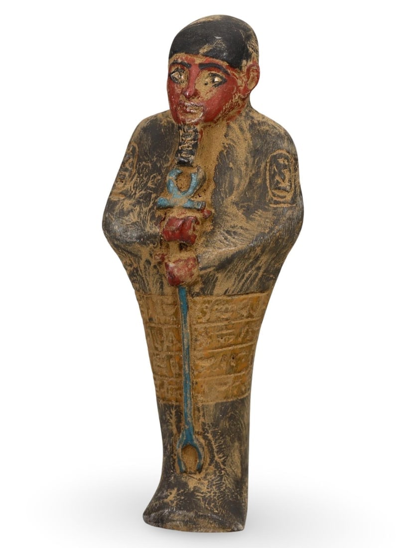 Post-Medieval Egyptian Grand Tour Detailed Hieroglyphic Inscriptions Ushabti Figurine: Our highly anticipated Antique Auction, "Treasures of the Ancient and Medieval World," offering an unparalleled opportunity for collectors and history enthusiasts to acquire rare Ancient Artifacts for