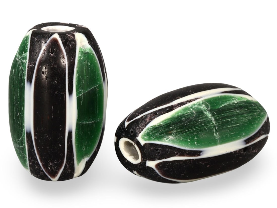 Exquisite Rare and Vibrant Collectible of Antique Venetian Chevron Glass Beads: Our highly anticipated Antique Auction, "Treasures of the Ancient and Medieval World," offering an unparalleled opportunity for collectors and history enthusiasts to acquire rare Ancient Artifacts for