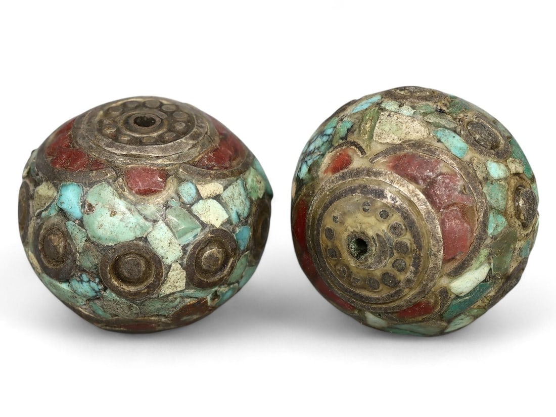 Post Medieval Sino-Tibetan Tribal Coral and Turquoise Beads, 17th-20th Century: Our highly anticipated Antique Auction, "Treasures of the Ancient and Medieval World," offering an unparalleled opportunity for collectors and history enthusiasts to acquire rare Ancient Artifacts for