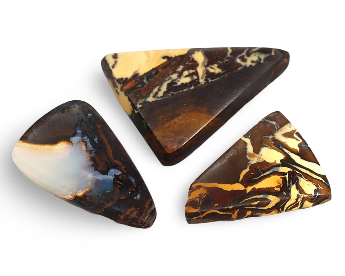 Natural Australian Matrix Boulder Opal Cabochons Gem Parcel Lot (1 of 1)
