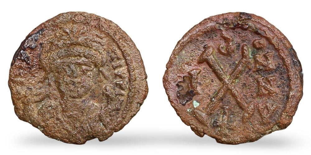 Authentic Early Byzantine Bronze Coin Ancient Christian Empire Currency Artifact: Our highly anticipated Antique Auction, "Treasures of the Ancient and Medieval World," offering an unparalleled opportunity for collectors and history enthusiasts to acquire rare Ancient Artifacts for