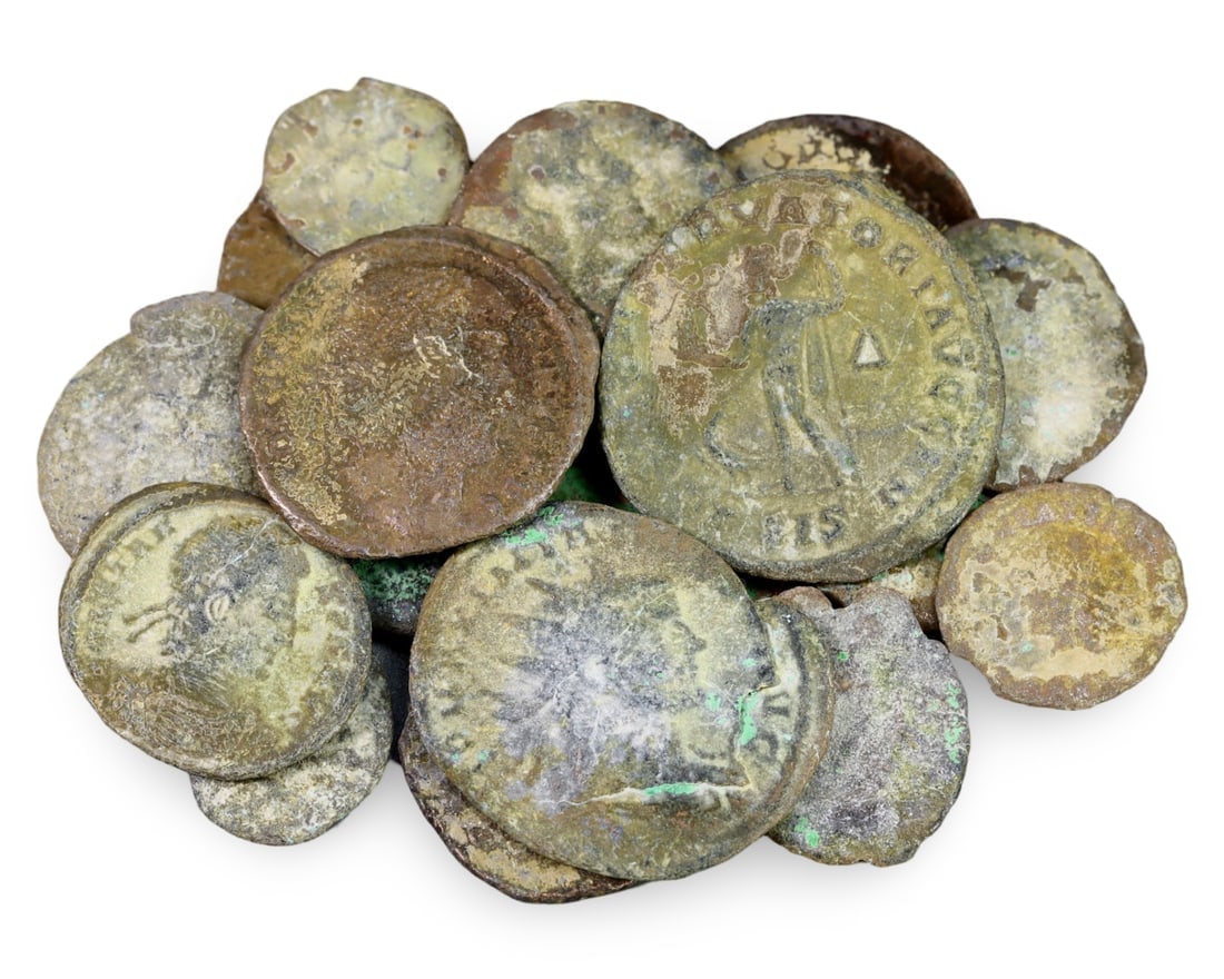 Unique Assortment of Ancient Historical Treasures of Roman Bronze Coins (14mm-21mm) (1 of 1)