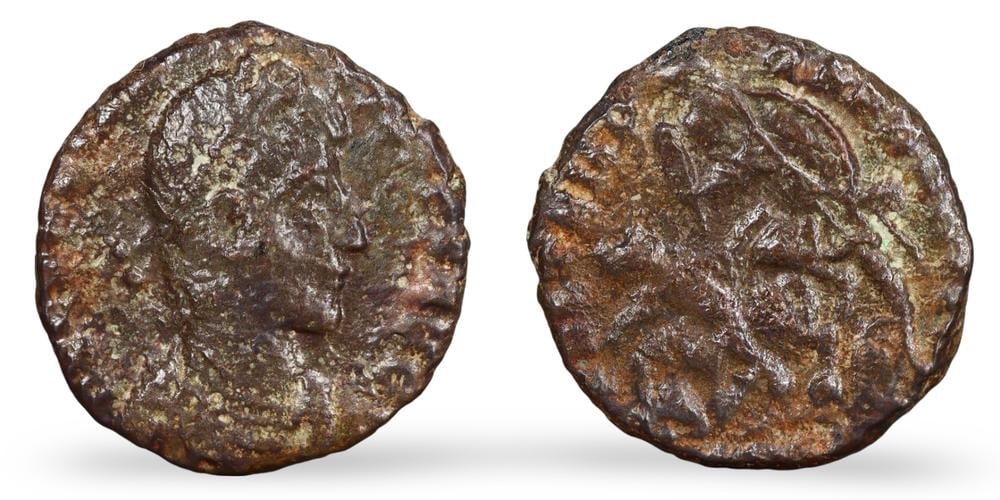 Authentic Ancient Roman Empire Emperor Bronze Coin Historical Currency Artifact (1 of 3)