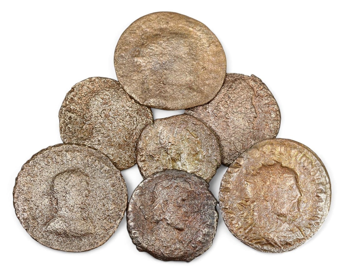 Unique Assortment of Ancient Historical Treasures of Roman Bronze Coins (14mm-19mm) (1 of 2)