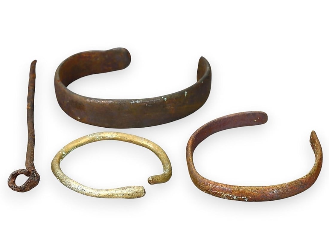Ancient Viking Bronze Tribal Bracelets and Artefacts Collection (1 of 1)