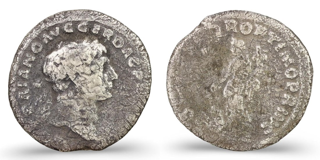Authentic Ancient Roman Silver Denarius Coin, (17mm, 2.41g): Our highly anticipated Antique Auction, "Treasures of the Ancient and Medieval World," offering an unparalleled opportunity for collectors and history enthusiasts to acquire rare Ancient Artifacts for