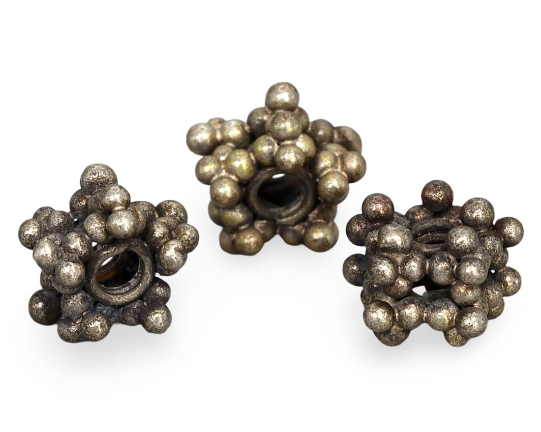 Ancient Medieval Viking Era Silver Jewelry Beads Components, 9th-13th Century: Our highly anticipated Antique Auction, "Treasures of the Ancient and Medieval World," offering an unparalleled opportunity for collectors and history enthusiasts to acquire rare Ancient Artifacts for