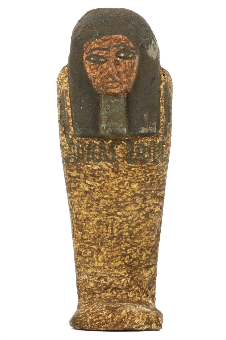 Antique Egyptian Grand Tour Statutte of Steatite Ushabti, a Sentinel of the Necropolis: Our highly anticipated Antique Auction, "Treasures of the Ancient and Medieval World," offering an unparalleled opportunity for collectors and history enthusiasts to acquire rare Ancient Artifacts for