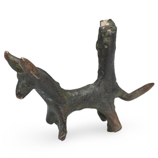 Ancient Near Eastern Luristan Bronze Horse Figurine Sculpture (1 of 2)