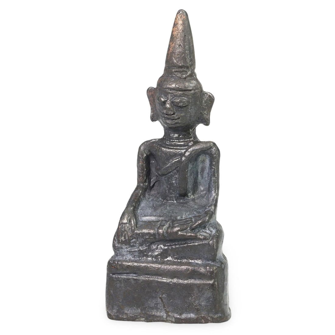 Post Medieval Sino-Tibetan Lead Buddha Figure, 18th-19th Century: Our highly anticipated Antique Auction, "Treasures of the Ancient and Medieval World," offering an unparalleled opportunity for collectors and history enthusiasts to acquire rare Ancient Artifacts for