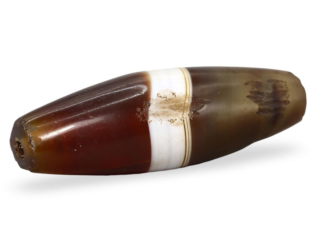 Post Medieval Sino-Himalayan Agate Bead, 18th-20th Century: Our highly anticipated Antique Auction, "Treasures of the Ancient and Medieval World," offering an unparalleled opportunity for collectors and history enthusiasts to acquire rare Ancient Artifacts for