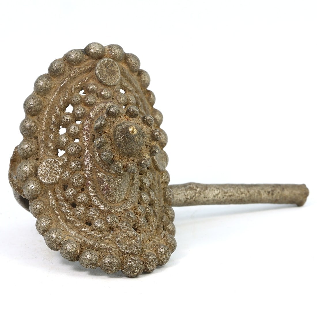 Antique Silvered Bronze Indo Pacific Intricate Granulation Ring (1 of 2)