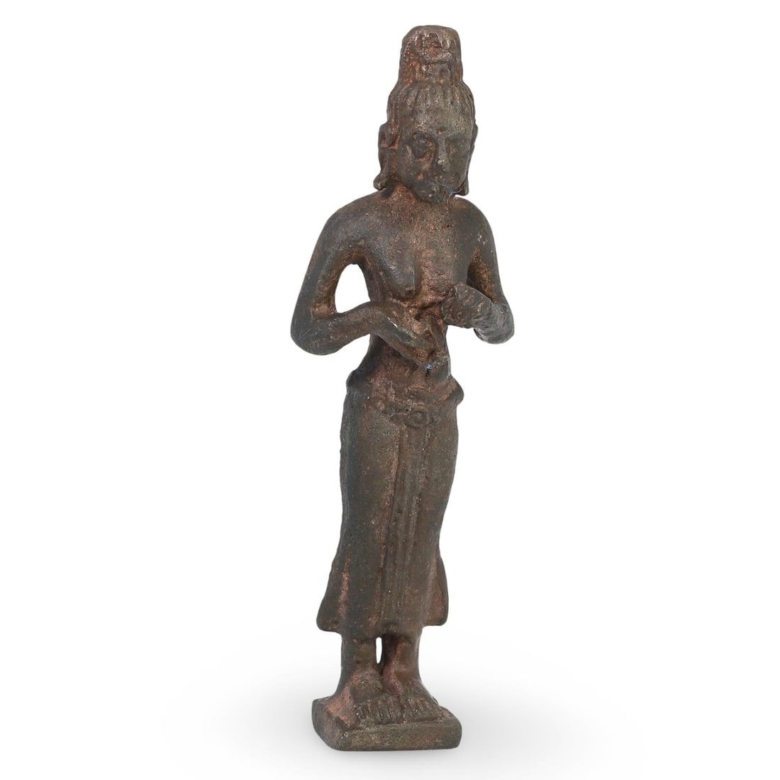 Ancient South Indian Chola Dynasty Bronze Standing Deity Figure (1 of 3)