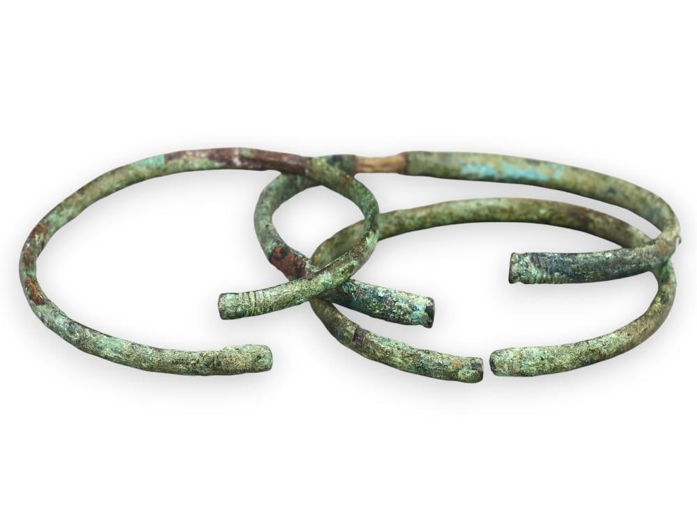 Group of Roman Bronze Bracelets with Distinctive Patina and Historical Significance (1 of 1)