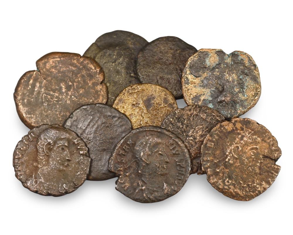 Authentic Roman Empire Bronze Coins Lot Featuring Emperor Portraits (1 of 1)
