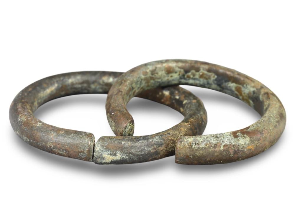 Assortment of Roman Bronze Arm Bands Showcasing Authentic Ancient Ornamentation (1 of 1)