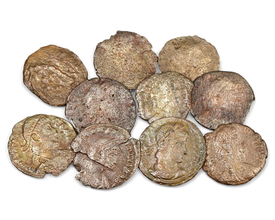 Unique Assortment of Roman Bronze Coins, 12mm-16mm, Historical Treasures (1 of 2)