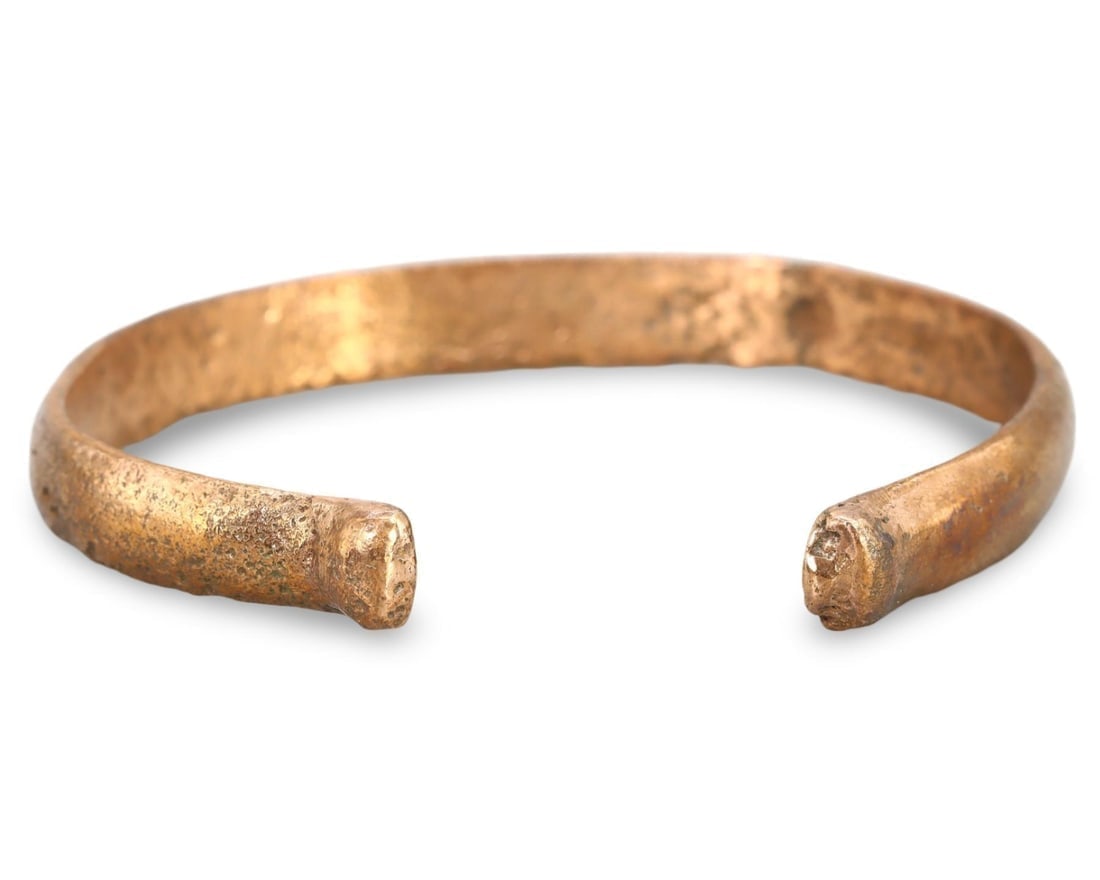 Authentic Viking Celtic Livonian Bronze Bracelet, 11th-13th Century Medieval Artifact: **Dimension information at the bottom section after Condition** Welcome to the No Reserve Ancient Relics & Rare Artifacts auction, where history comes alive through an extraordinary collection of trea