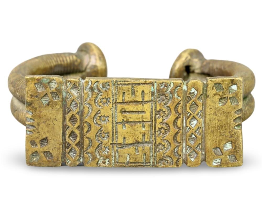 Rare Nigerian 16th-19th Century Bronze Manilla Currency Bracelet (1 of 2)