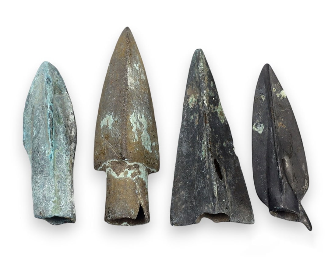 Bronze Scythian Arrow Tips Antique Archery Tools from Nomadic Culture (1 of 1)