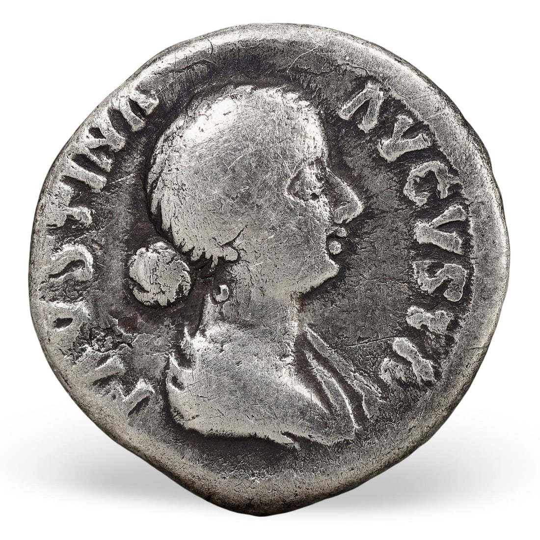 Authentic Ancient Roman Imperial Rome Portrait Relic Silver Denarius Coin (17mm, 2.92g) (1 of 3)