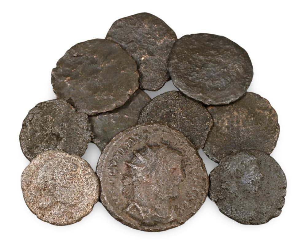 Roman Bronze Coins Lot Ancient Roman Empire Emperor Currency Artifacts: **Dimension information at the bottom section after Condition** Welcome to the No Reserve Ancient Relics & Rare Artifacts auction, where history comes alive through an extraordinary collection of trea