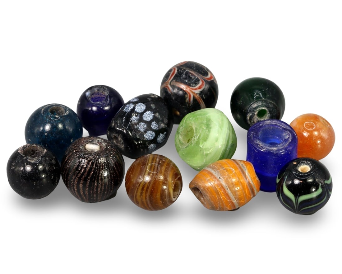 Venetian Murano Antique Glass Lampwork Beads Craft Collection: **Dimension information at the bottom section after Condition** Welcome to the No Reserve Ancient Relics & Rare Artifacts auction, where history comes alive through an extraordinary collection of trea
