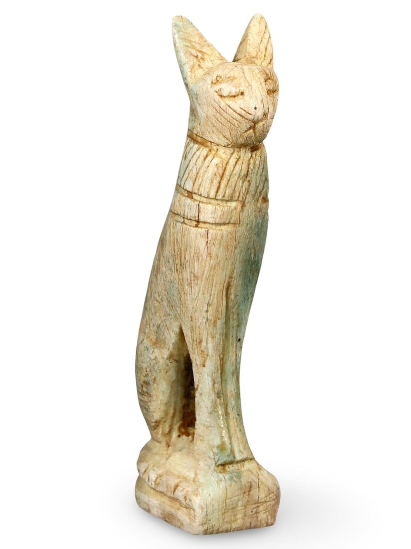 Antique Post Medieval Egyptian Grand Tour Bastet Cat Figurine (1 of 2)