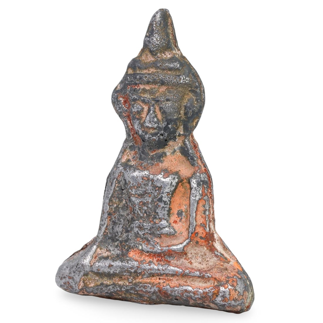 Antique Southeast Asian Lead Buddha Amulet Statue (1 of 3)
